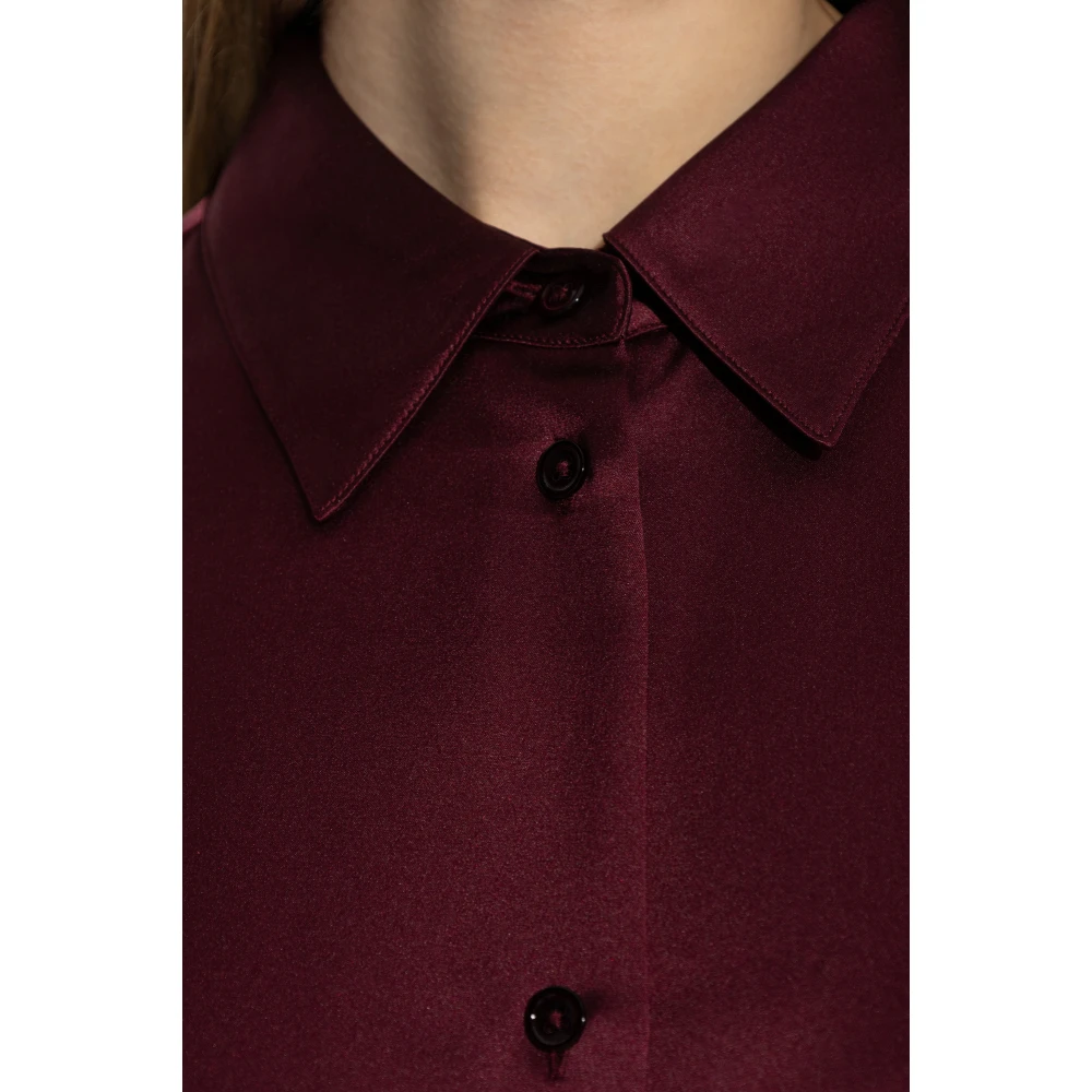 Lisa Yang Zijden shirt Red Dames