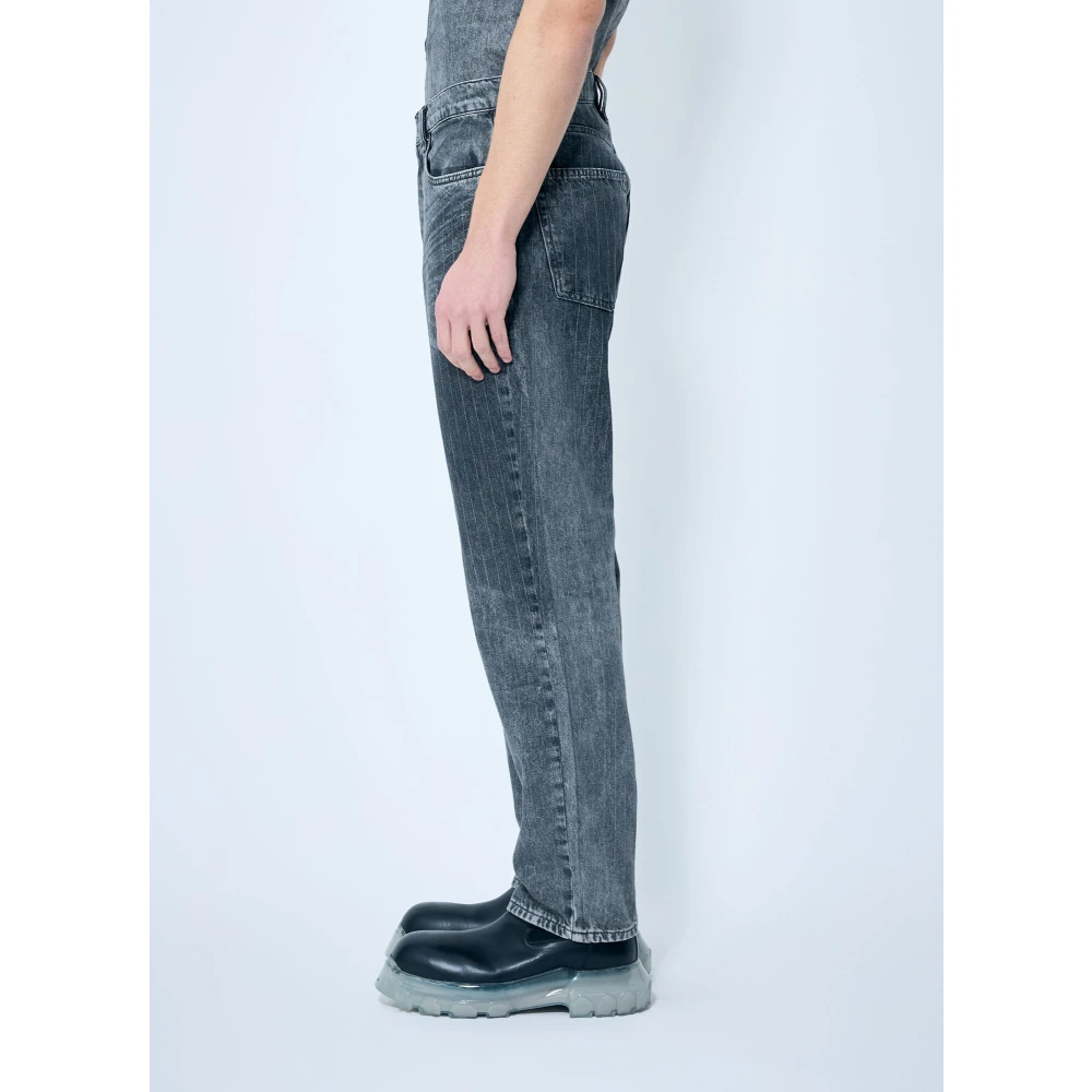 Diesel Pinstriped D-Macs Jeans Gray Heren