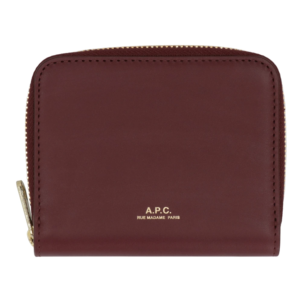 A.p.c. Women's Red Demi-Lune Compact Wallet