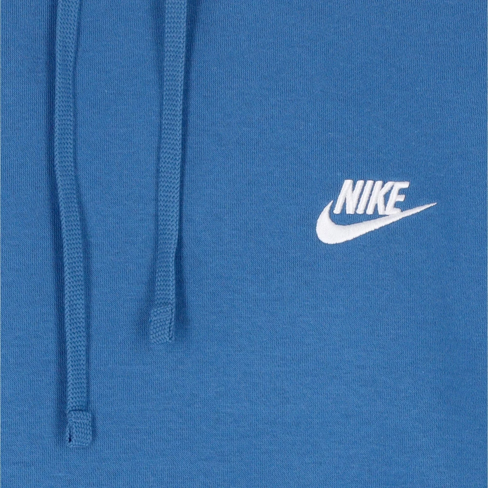 Nike Blauwe Fleece Hoodie met Trekkoordcapuchon Blue Heren