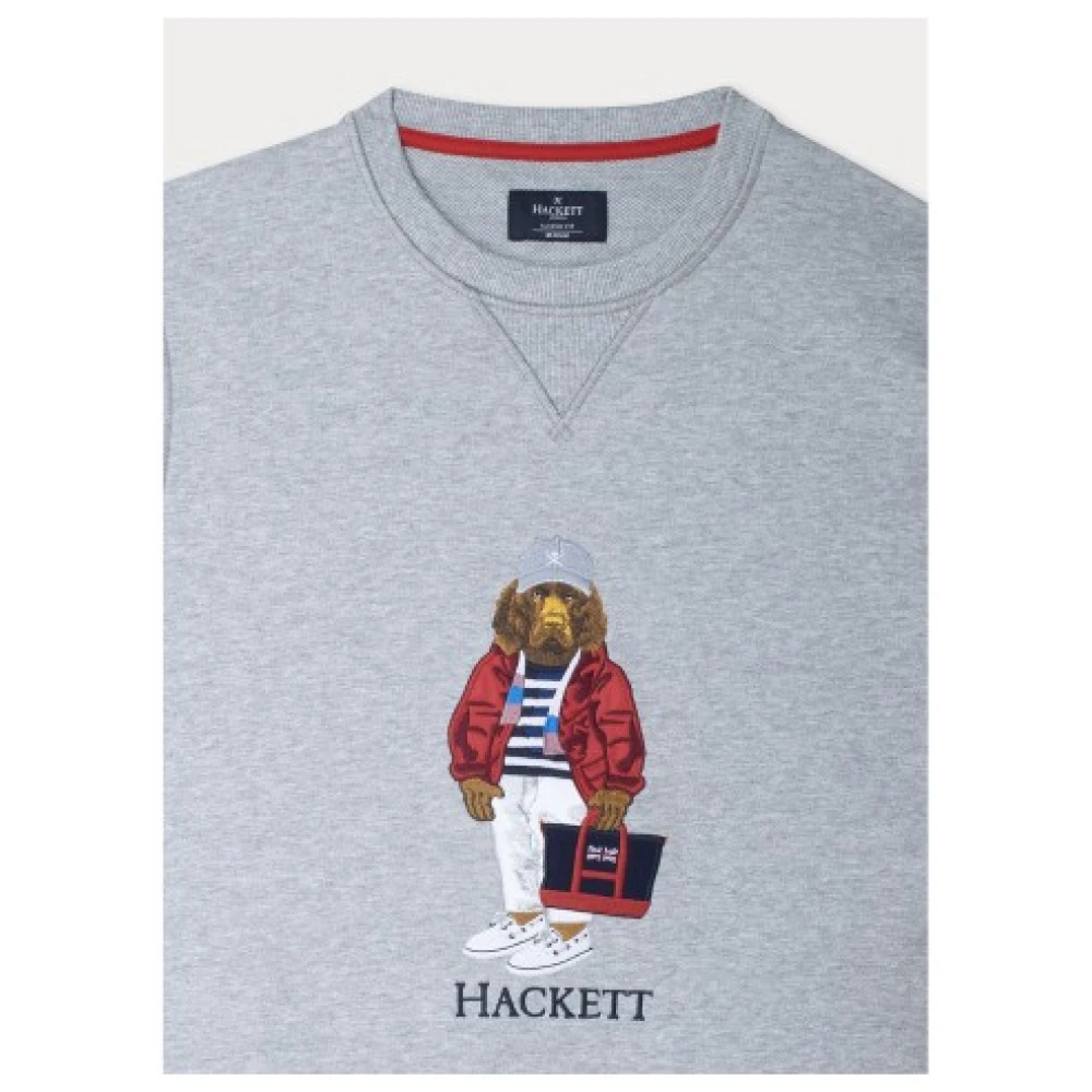 Hackett Heren Katoenen Sweatshirt Gray Heren