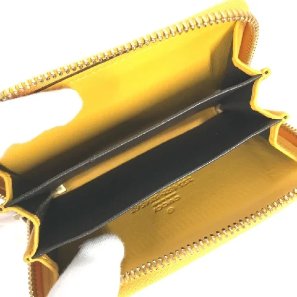 Gucci Vintage Pre-owned Leather wallets Yellow Dames