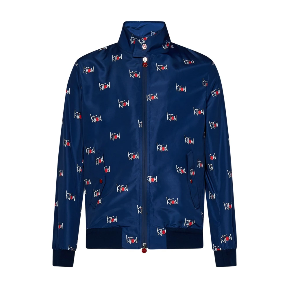 Kiton Sofistikerad Bomberjacka Blue, Herr