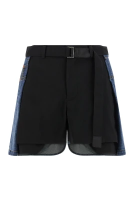 Wool Suiting x Denim Shorts