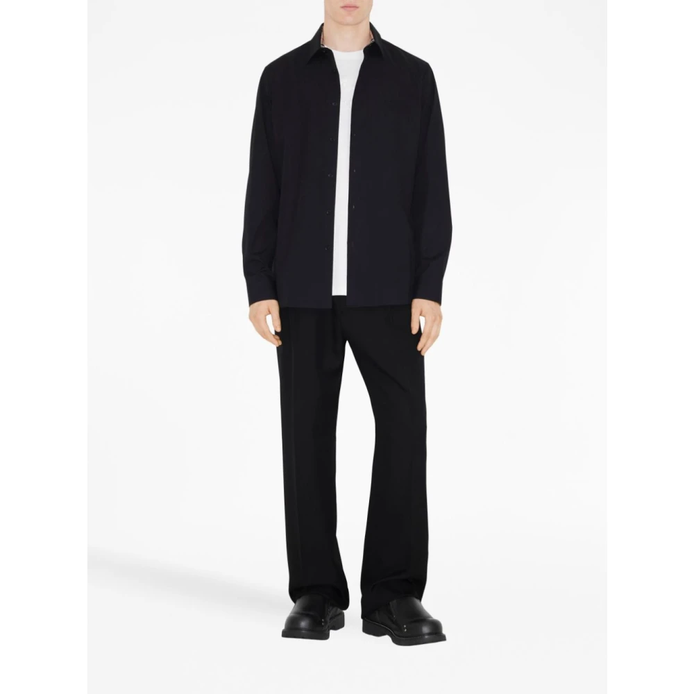 Burberry Zwarte Stijlvolle Overhemden Black Heren