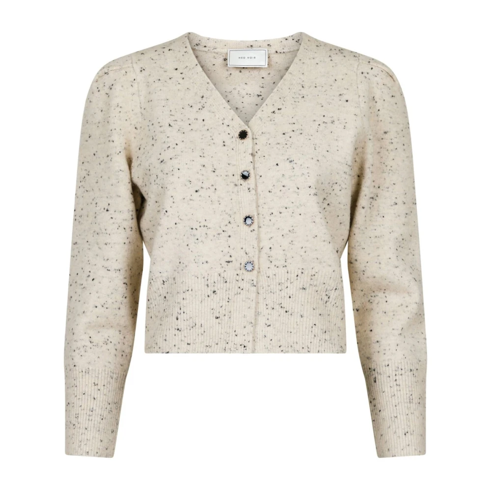 NEO NOIR Beige Melange Hunter Cardigan Beige Dames