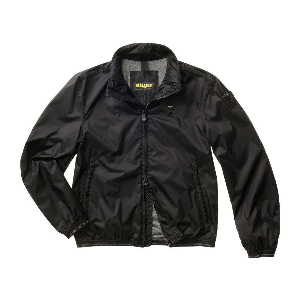 Blauer Men's Black Dimock Nylon Windbreaker - Light Jackets - Xl - Jackets