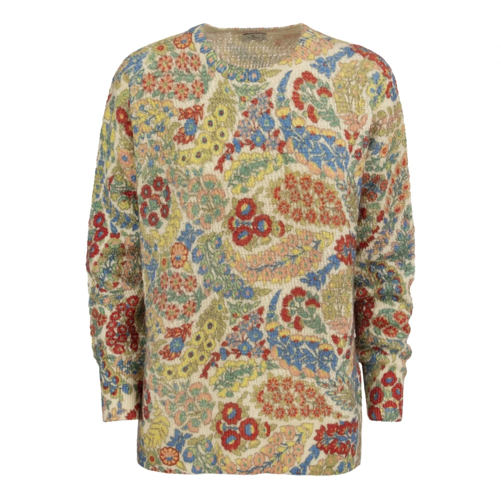 ETRO Wollen trui met bloemen Paisley-print Multicolor Dames