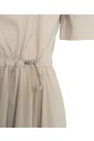 grey-drawstring-waist-midi-dress