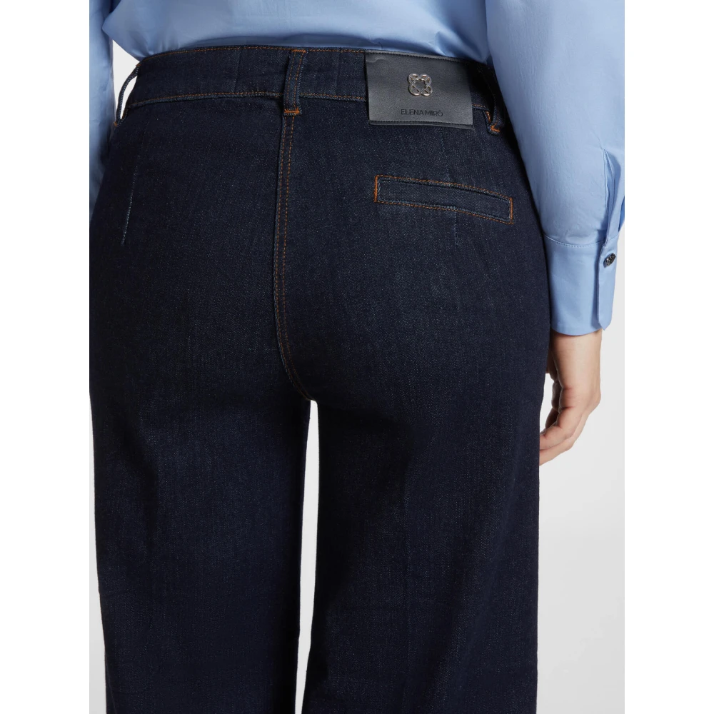 Elena Mirò Cropped Jeans Blue Dames