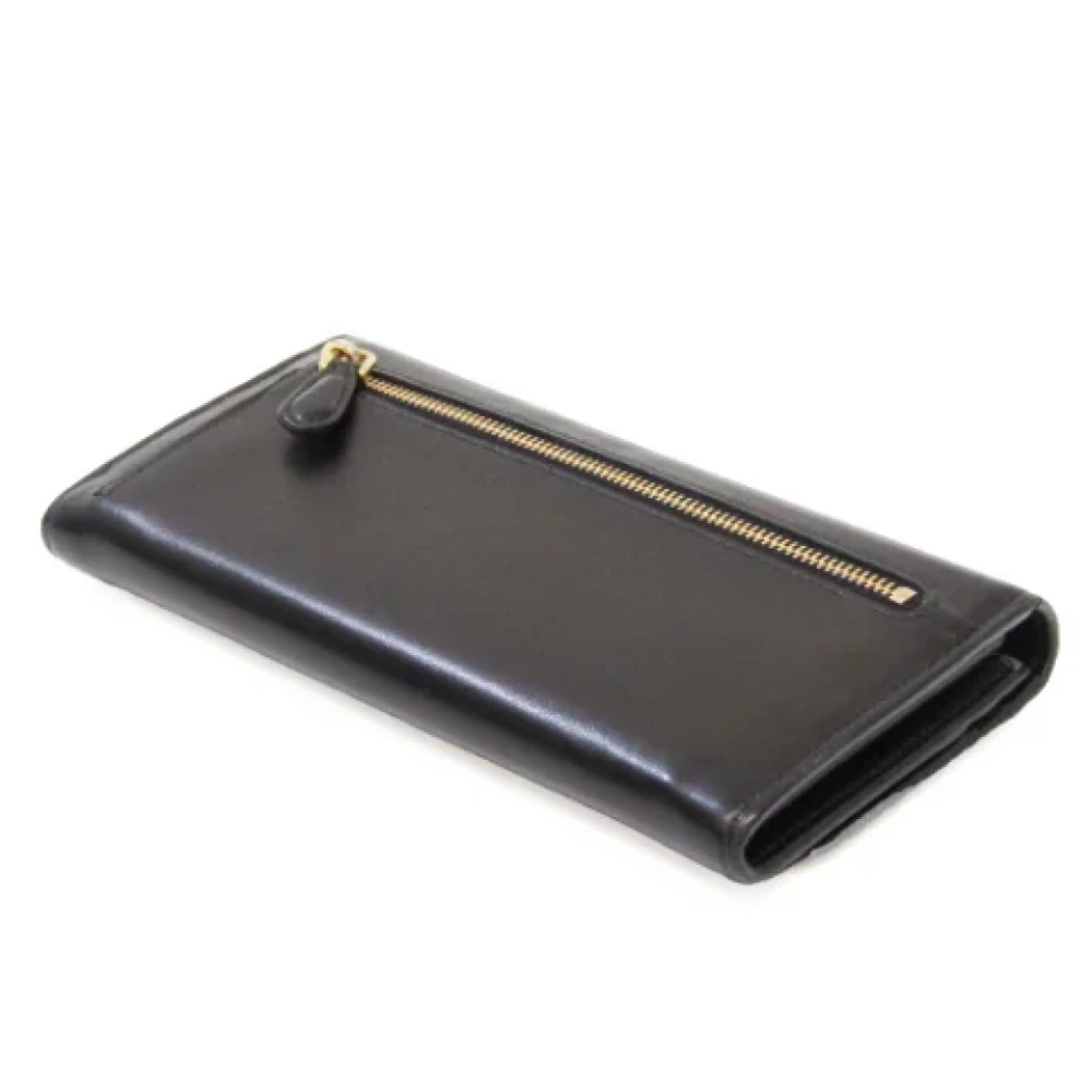 Prada Vintage Pre-owned Leather wallets Black Dames