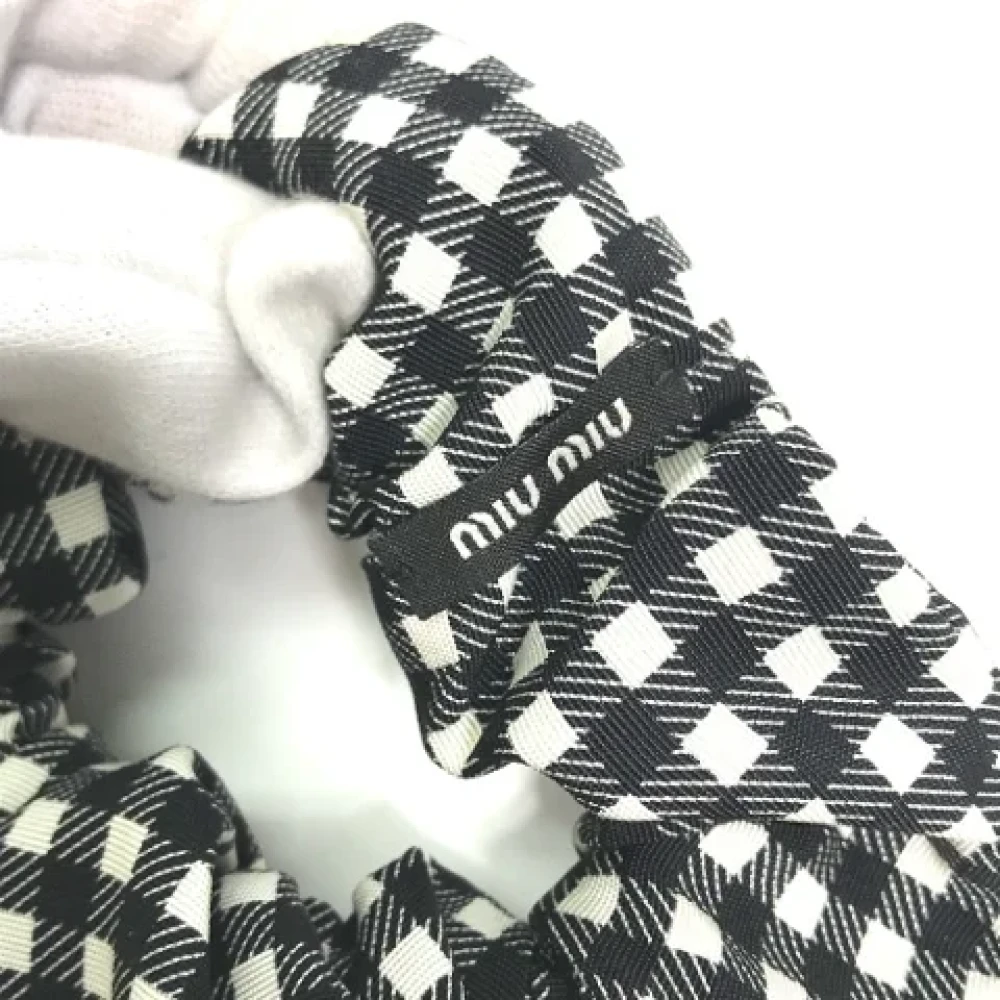 Miu Pre-owned Nylon hair-accessories Black Dames