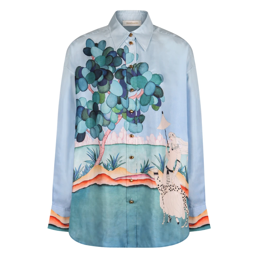 Zimmermann Zijden bedrukte overhemd Multicolor Dames