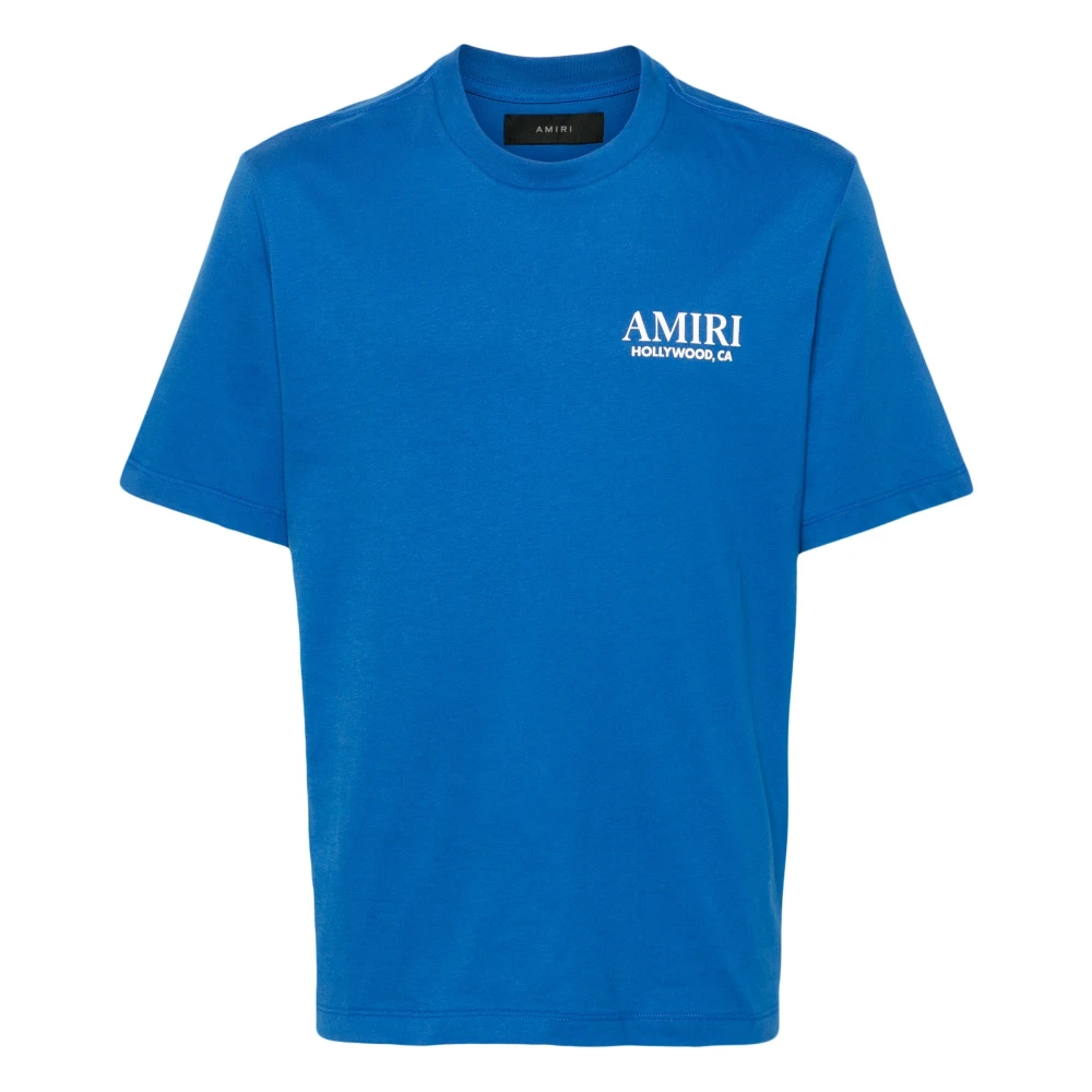 Amiri Blauwe T-shirts en Polos met Logo Blue Heren