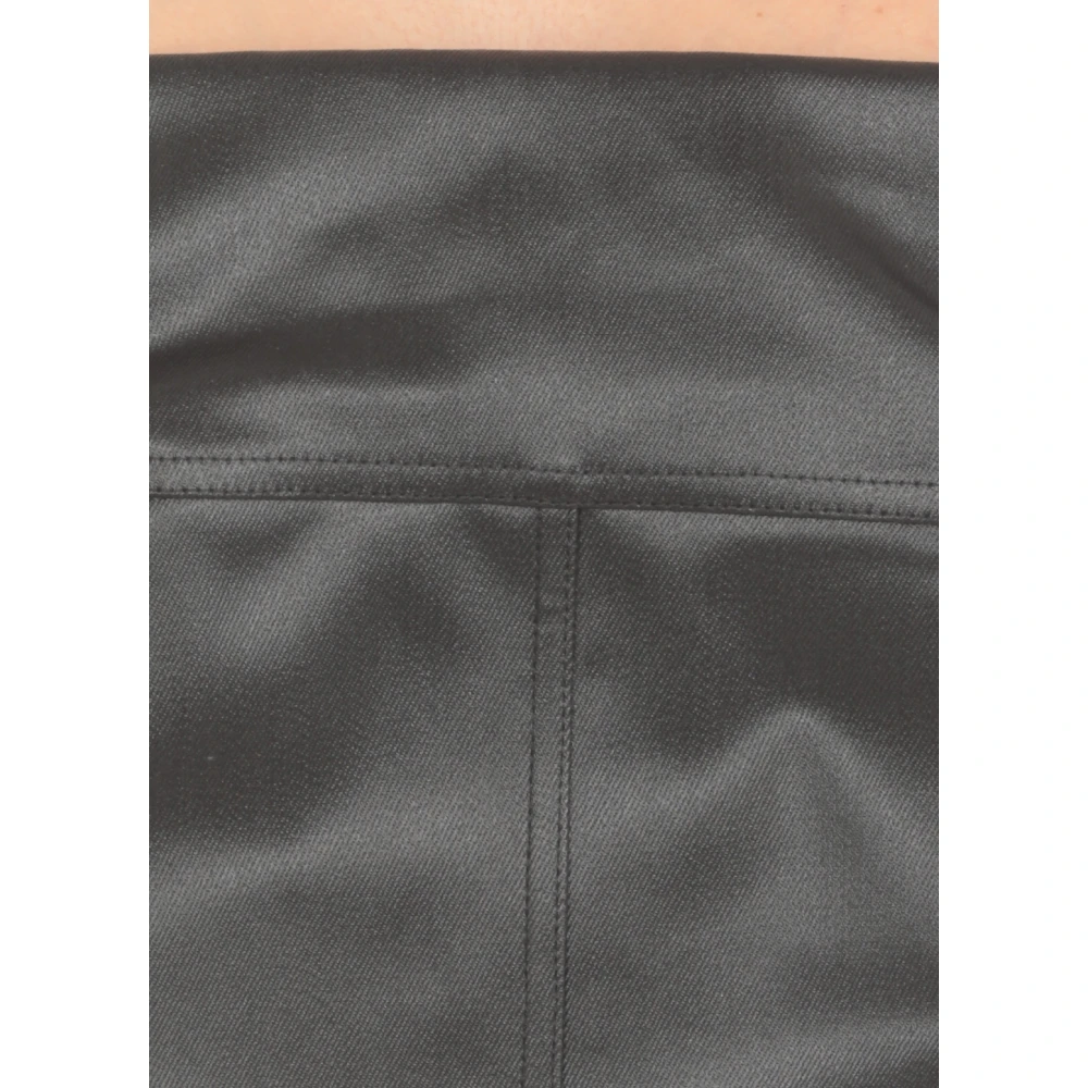 Rick Owens Zwarte katoenen top met rechte halslijn Black Dames