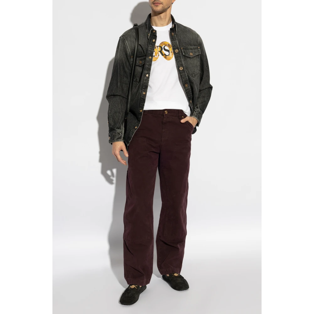 Versace Denim overhemd Gray Heren