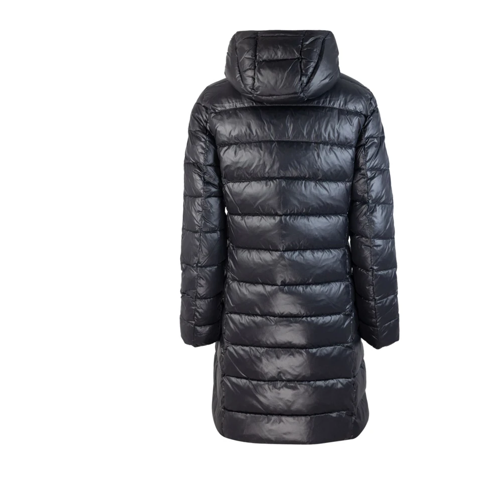 Blauer Zwarte jas met ruitpatroon Black Dames