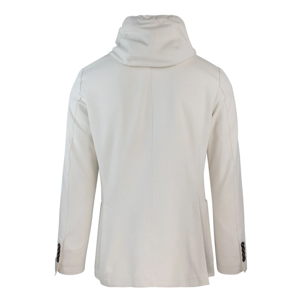 Eleventy Capuchon Katoenmix Jas Beige Heren
