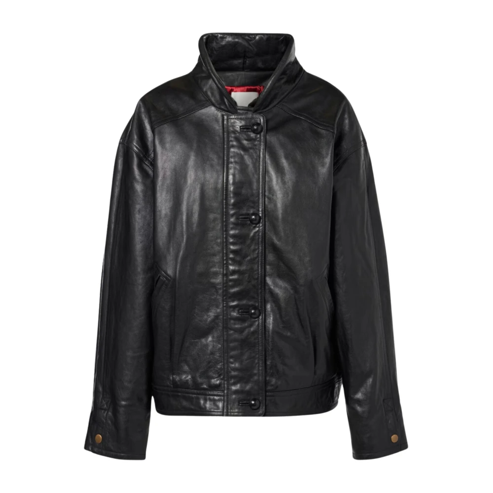 Róhe Donkergrijze Melange Wijde Pijp Broek Black Heren