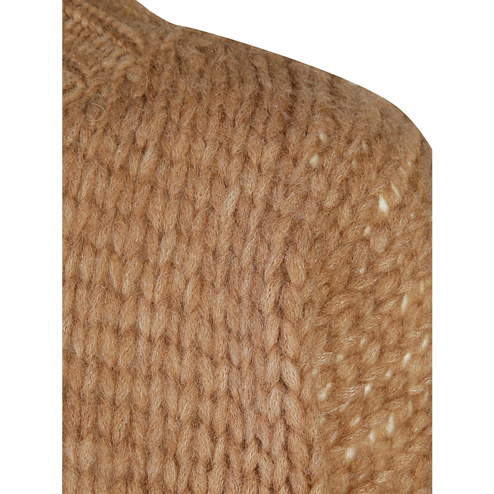 Roberto Collina Bruine Gebreide Sweater Aw24 Brown Dames