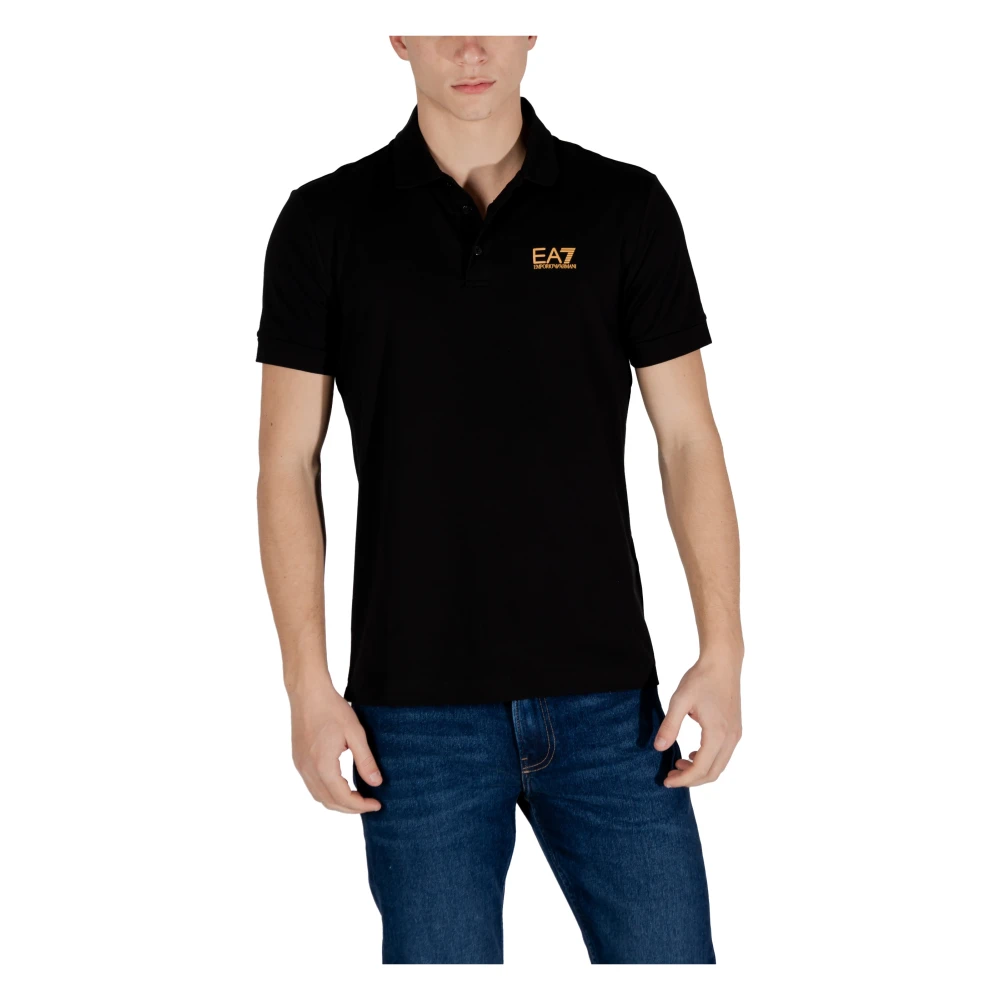 Emporio Armani EA7 Korte Mouw Polo Lente Zomer Collectie Black Heren