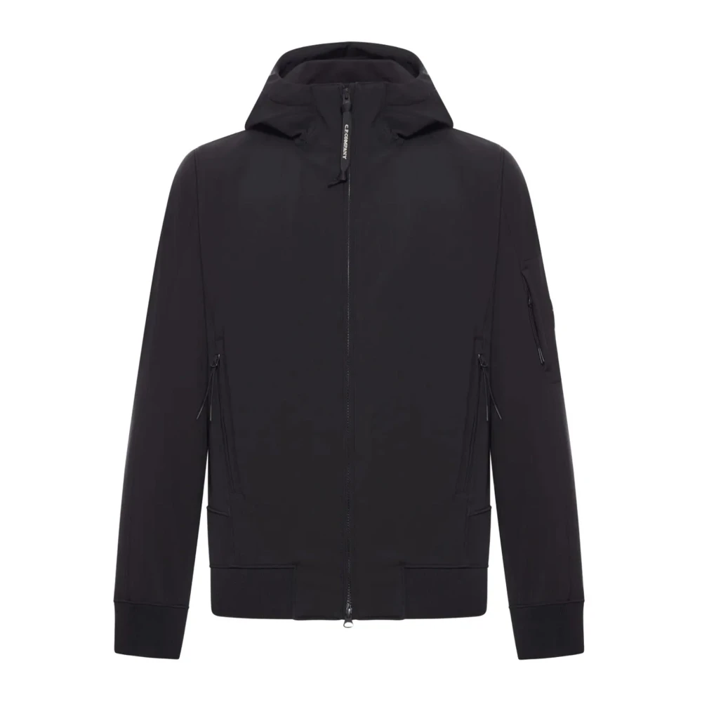 C.p. Company Black Light Jackets, Male, L, Stylish Jacket