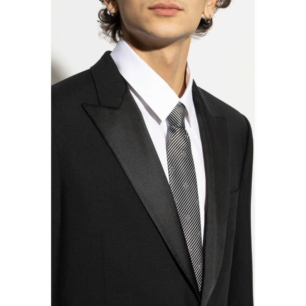 Giorgio Armani Zijden stropdas Black Heren