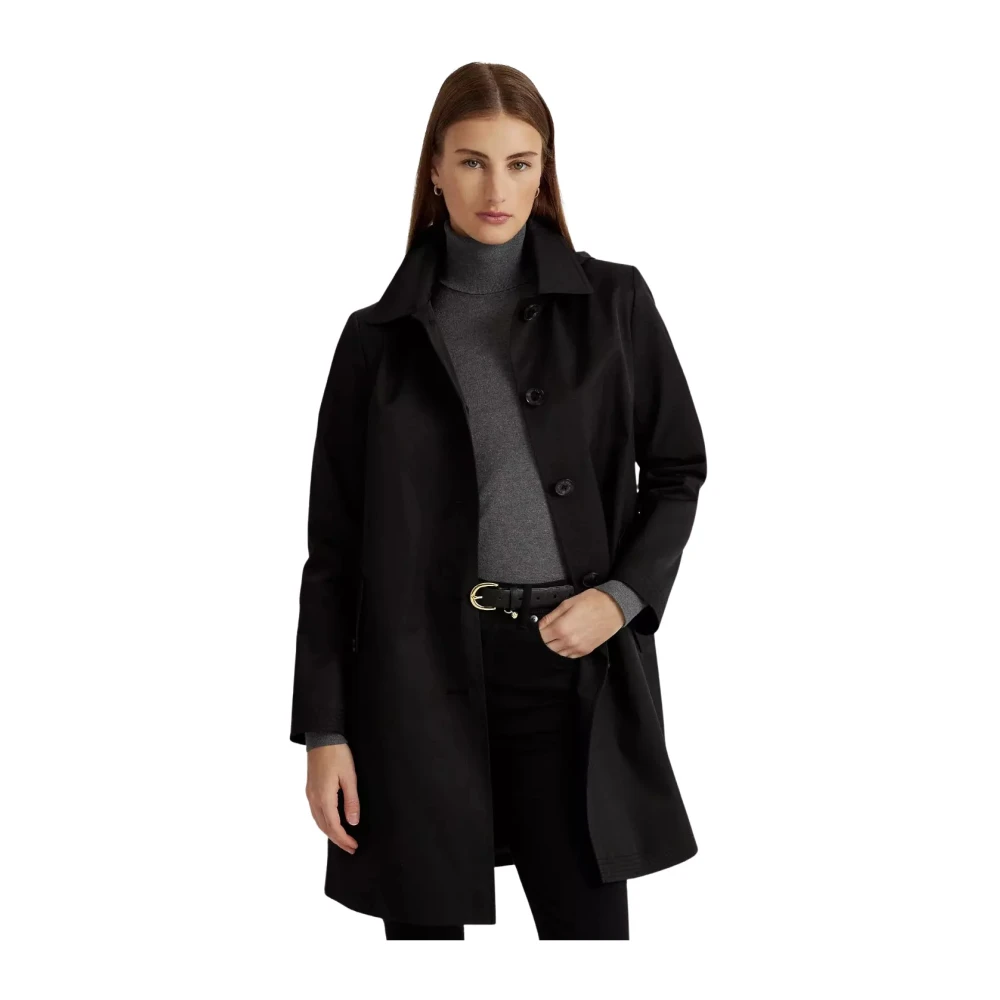 Ralph Lauren Waterdichte Jas Black Dames