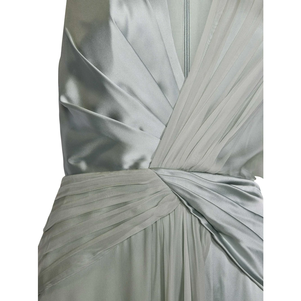 Zuhair Murad Groene Zijden Cape-Stijl Jurk Green Dames