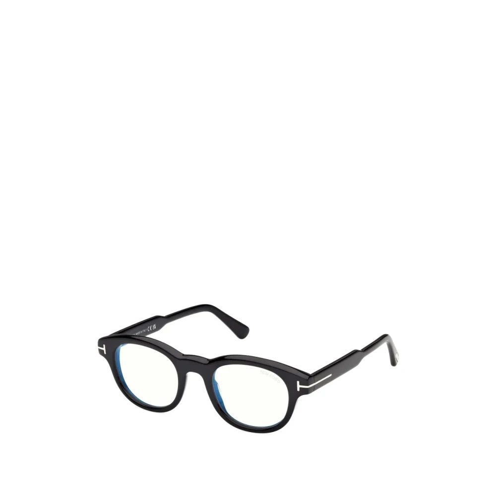 Tom Ford Men's Black Glasses, 47 Mm, Round Optical Frame