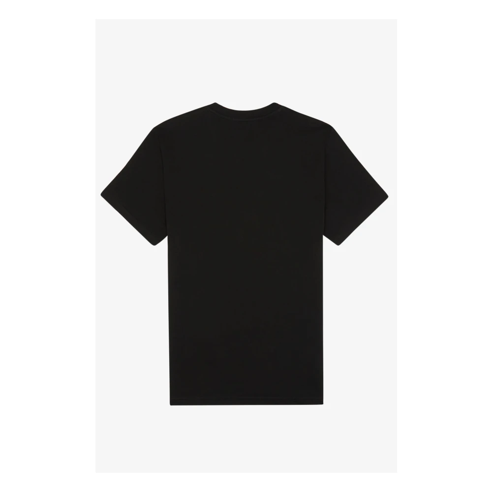 Fred Perry Geborduurd Logo Grafisch T-Shirt Zwart Black Heren