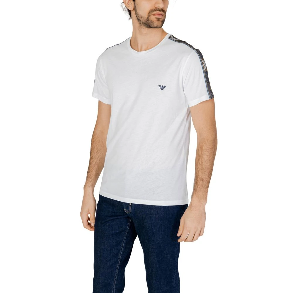 Emporio Armani Katoenen Heren T-shirt Lente Zomer Collectie White Heren