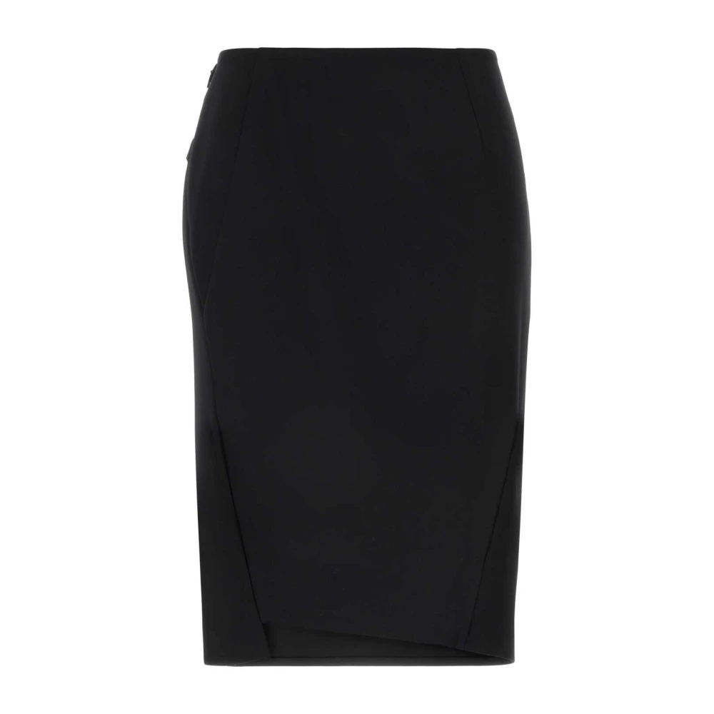 Versace Stretch Wollen Rok Black Dames