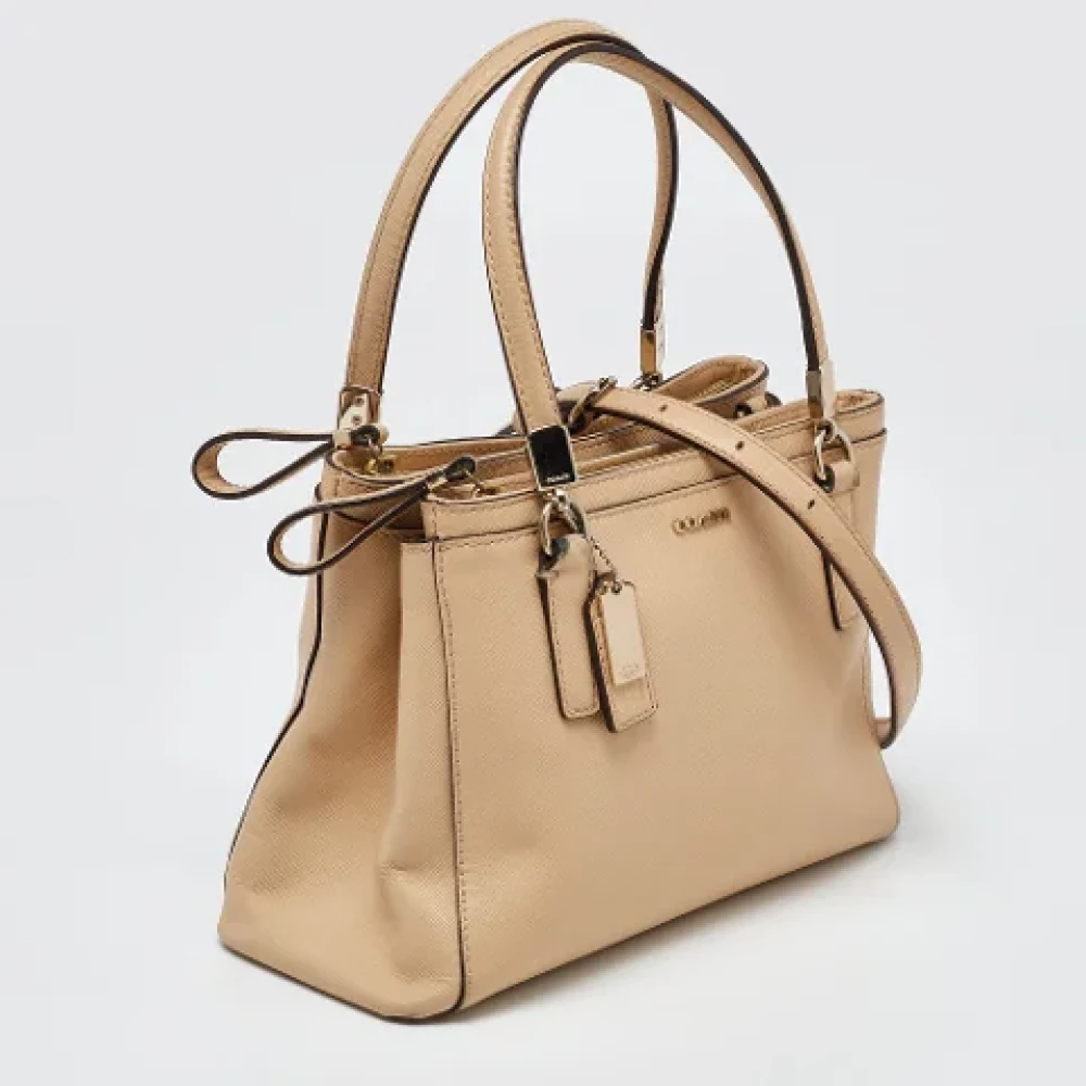 Coach Pre-owned Leather totes Beige Dames