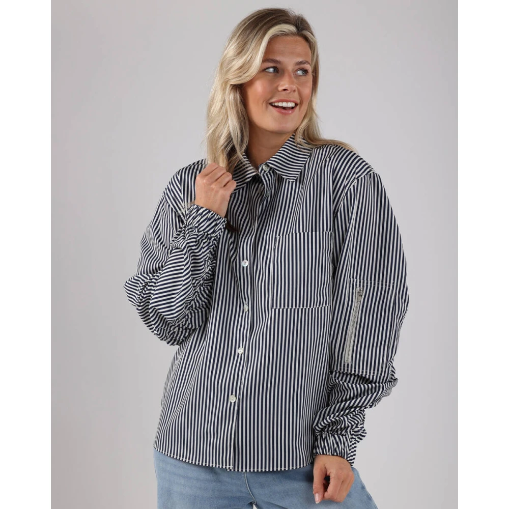 Nukus Gestreepte Quirine Blouse Blue Dames