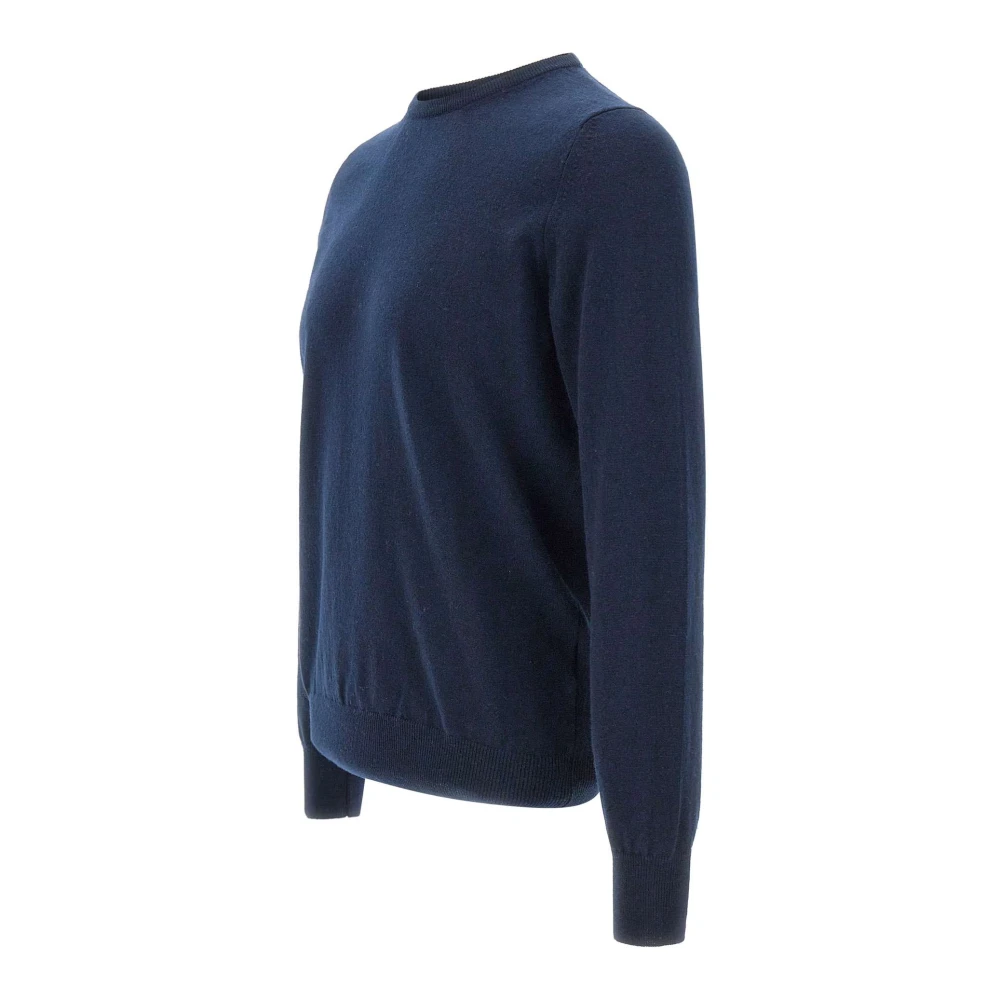 Gran Sasso Kasjmier Navy Blue Sweater Collectie Blue Heren