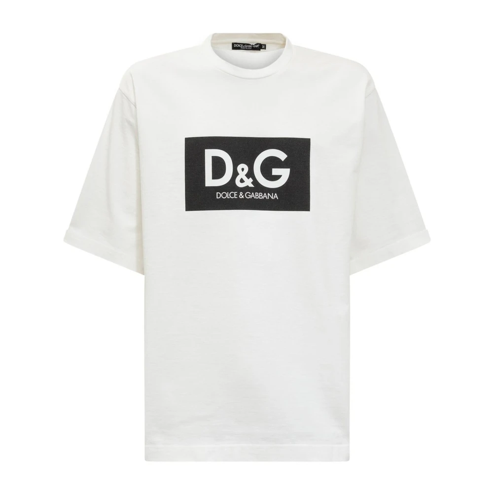 Dolce & Gabbana Heren Katoenen Logo T-Shirt White Heren