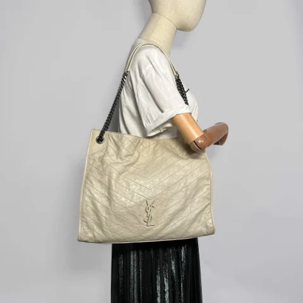Yves Saint Laurent Vintage Pre-owned Leather crossbody-bags Gray Dames