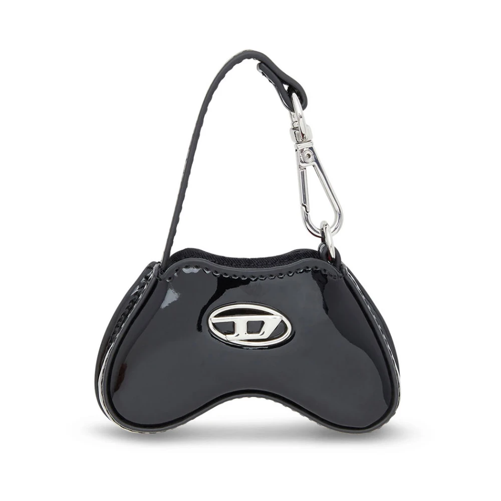 Diesel Women's Black Handbags, One Size, Bag-Shaped Charm