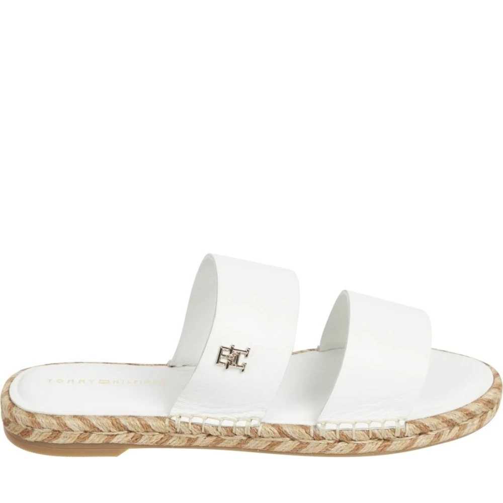Tommy Hilfiger Women's White Sliders, 8 Uk, Flat Sandals