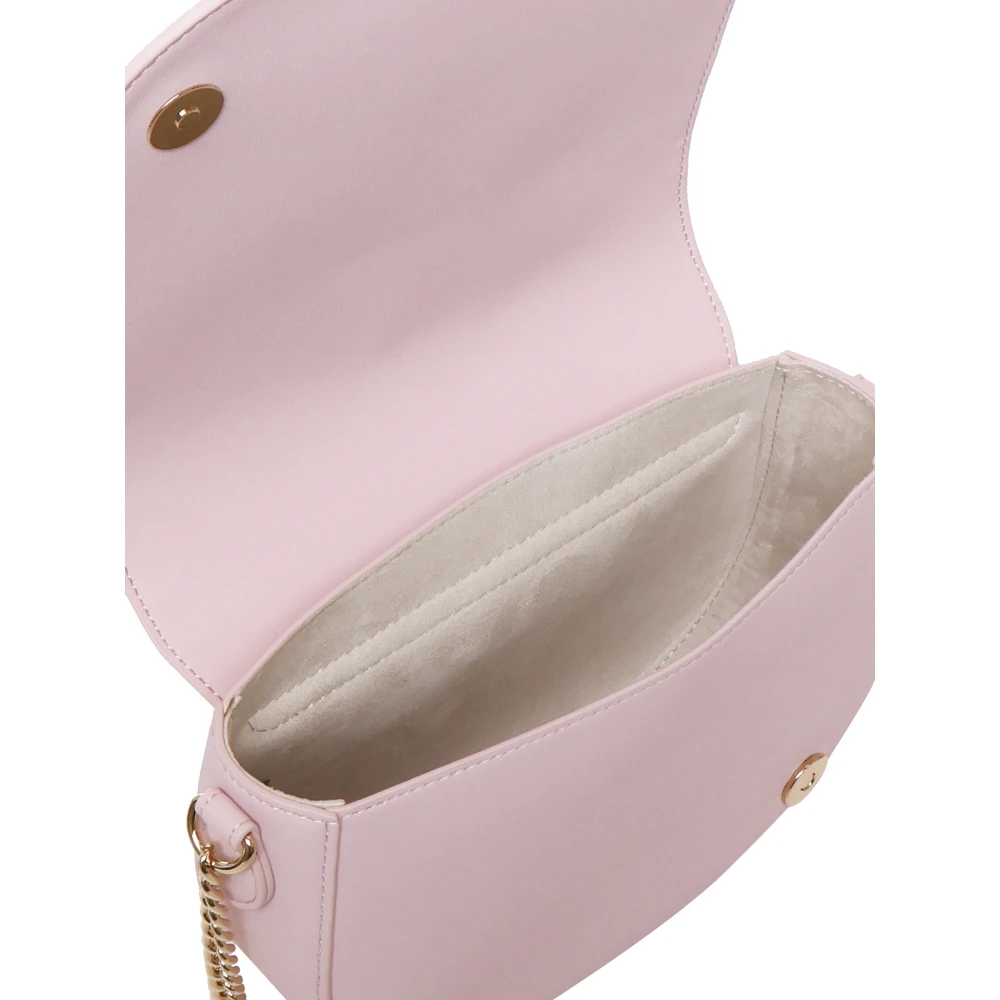 Love Moschino Roze Flap Schoudertas met Gouden Logo Pink Dames