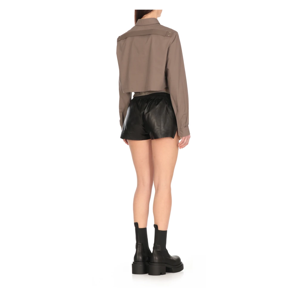 Rick Owens Groen Katoenen Shirt met Kraag Green Dames