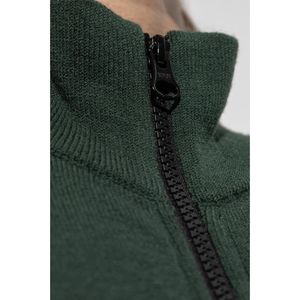 Stone Island Cardigan met logo Green Heren