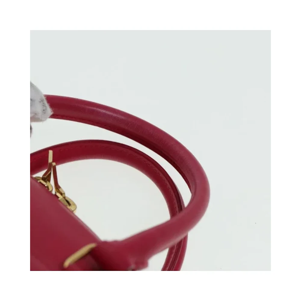 Saint Laurent Vintage Pre-owned Leather handbags Red Dames