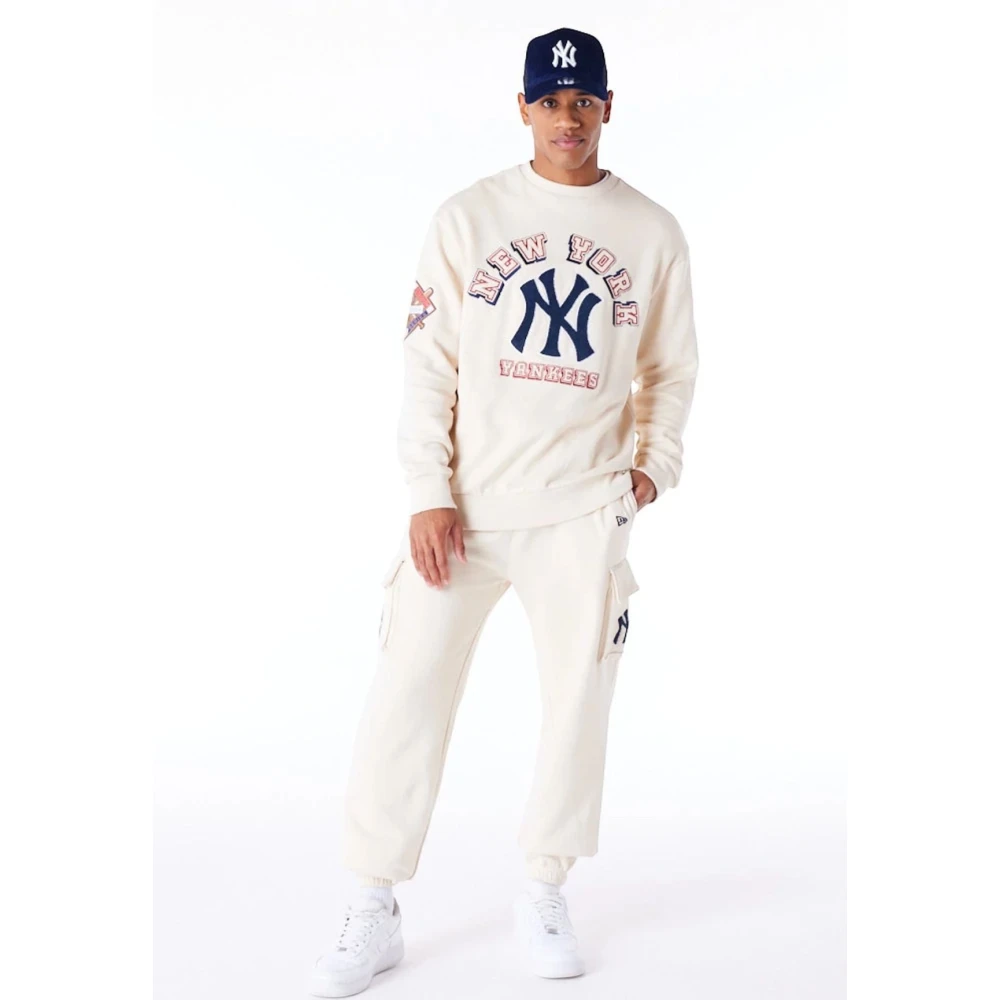 new era Oversize New York Yankees Sweater Beige Heren