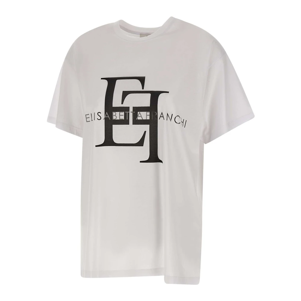 Elisabetta Franchi Stijlvolle T-shirts en Polos Collectie White Dames