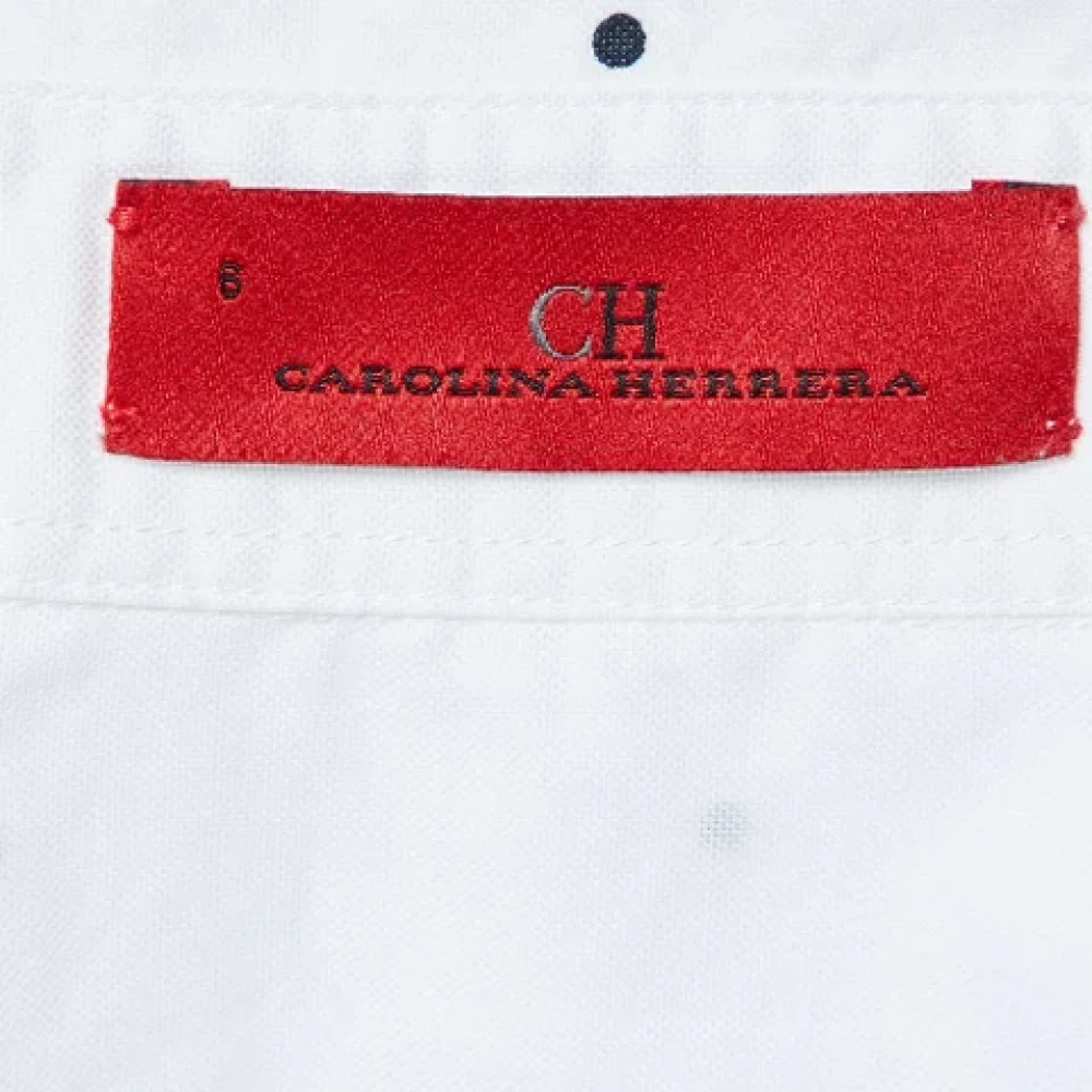 Carolina Herrera Pre-owned Cotton tops White Dames