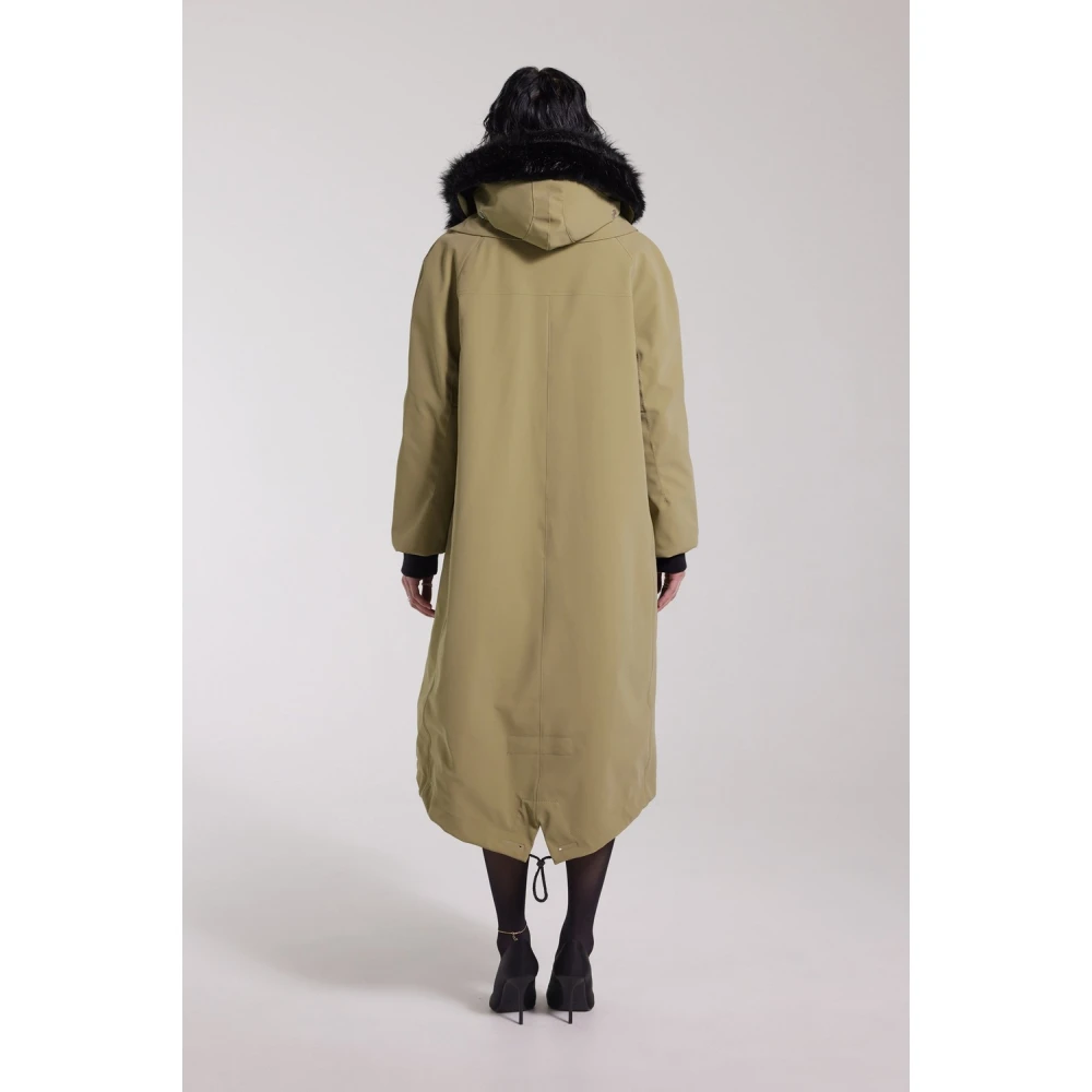 Stutterheim Waterdichte Fishtail Parka voor Vrouwen Green Dames