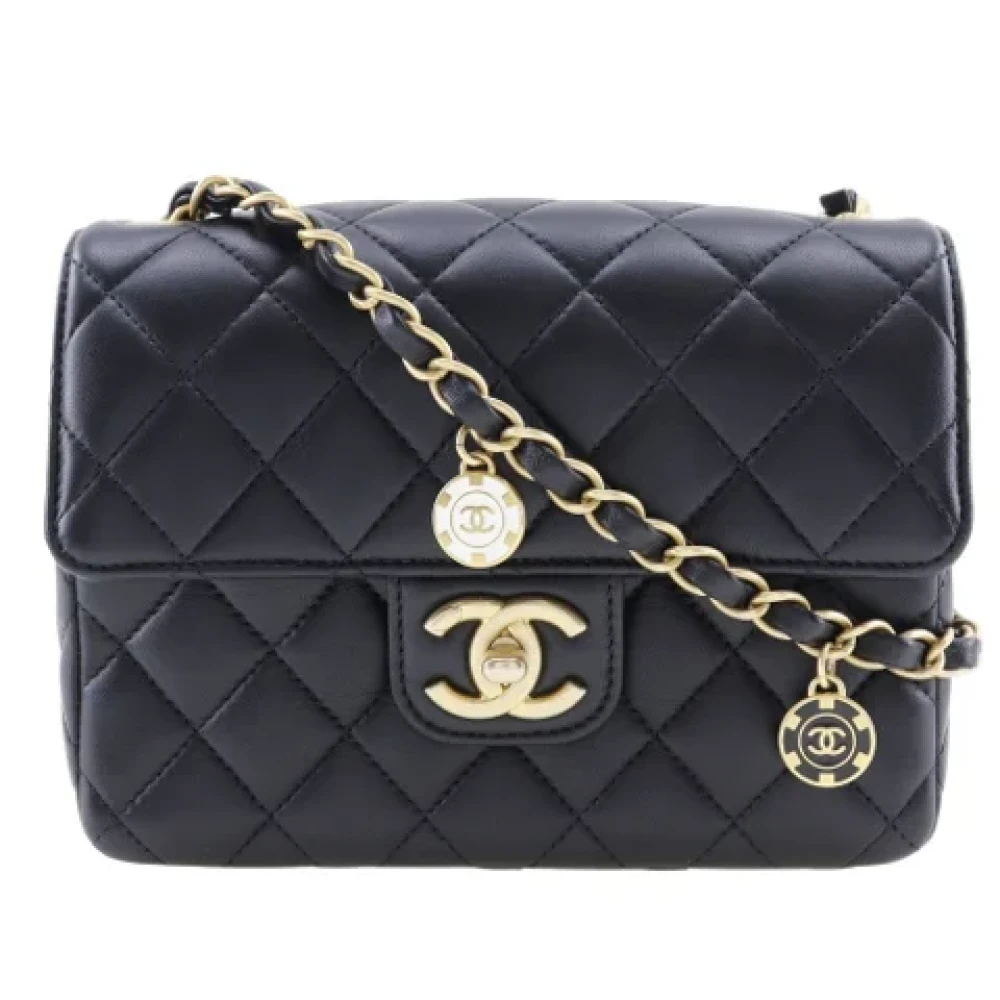 Chanel Vintage Pre-owned Leather shoulder-bags Black Dames