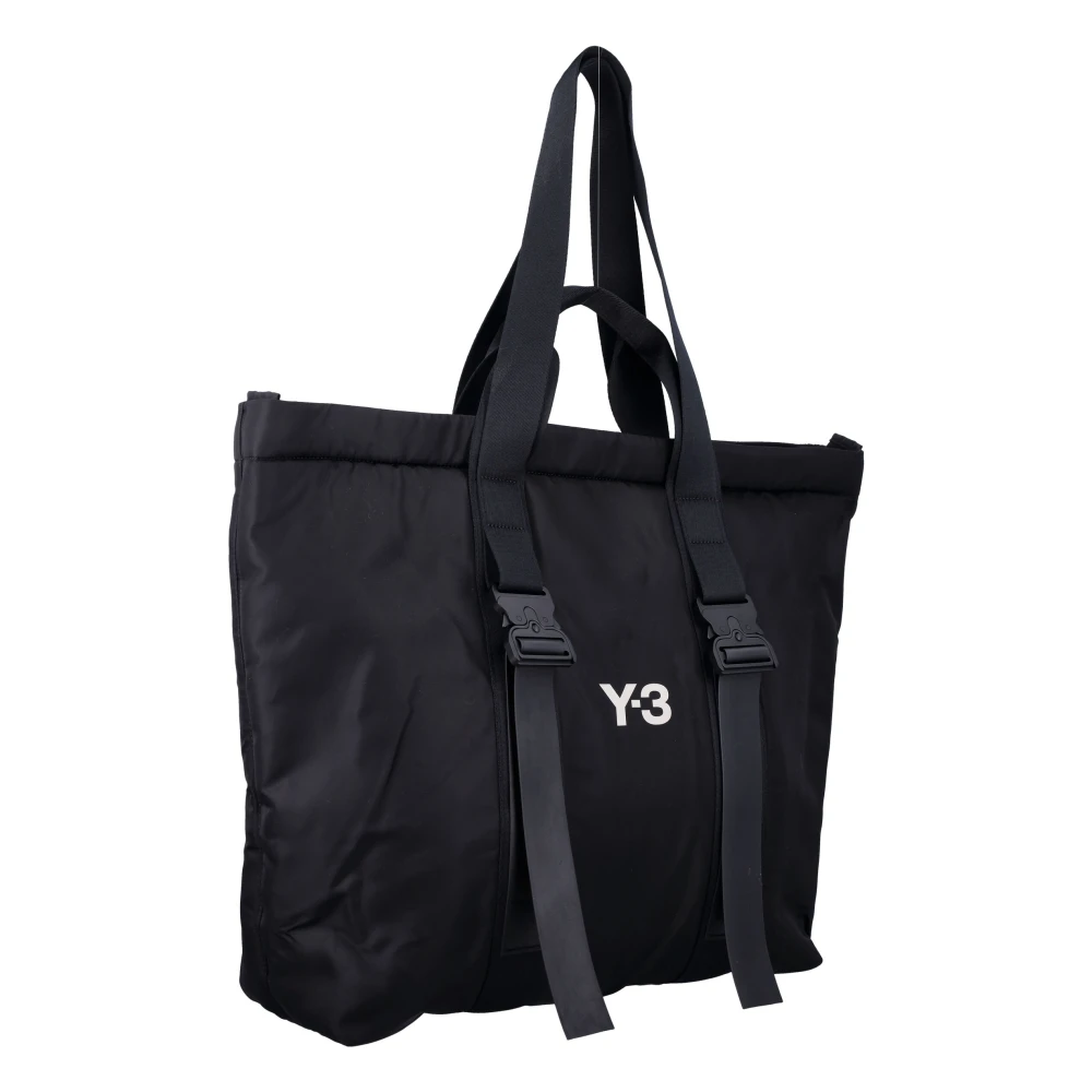 Y-3 Zwarte handtas met bovenhandvatten en schouderbanden Black Dames